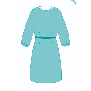 ISOLATION GOWN Model EXA 9978 - Raglan Sleeves